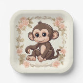 Charming Monkey Papieren Bordje (Voorkant)