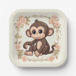 Charming Monkey Papieren Bordje