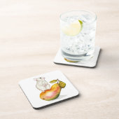 Charming Mouse on a Pear Bier Onderzetter (Rechterzijde)