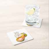 Charming Mouse on a Pear Kartonnen Onderzetters (Insitu)