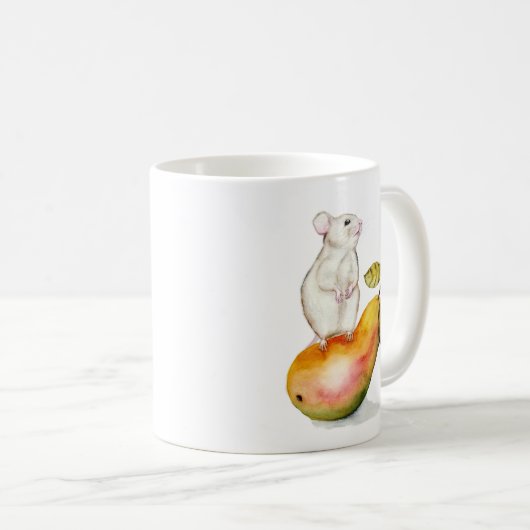 Charming Mouse on a Pear Koffiemok (Voorkant rechts)
