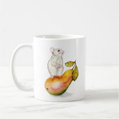 Charming Mouse on a Pear Koffiemok (Links)