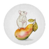 Charming Mouse on a Pear Snijplank (Voorkant)