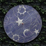 Charming Mystique | Silver Moon Stars Sun Amulet Dartbord<br><div class="desc">Trendy en verfijnde zilveren hemelse amulet charmes op ketting kettingen gecompenseerd door een gevlekte waterverf gedempte achtergrond. Dit leuke nieuwigheid naadloze patroon beschikt over een dynamische unisex (maar vrouwelijke) abstracte gradiënt die een perfecte pop van kleur toevoegt. Ga voor aanpassingen of andere kleuren naar JustFharryn @zazzle.com #bohochic #zazzlemade</div>
