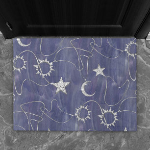 Charming Mystique Silver Moon Stars Sun Amulet Deurmat