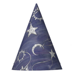 Charming Mystique Silver Moon Stars Sun Amulet Feesthoedjes