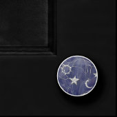 Charming Mystique | Silver Moon Stars Sun Amulet Keramische Knop