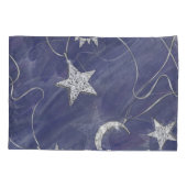 Charming Mystique | Silver Moon Stars Sun Amulet Kussensloop (Achterkant)
