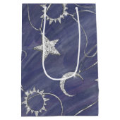 Charming Mystique | Silver Moon Stars Sun Amulet Medium Cadeauzakje (Achterkant)