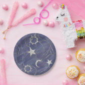 Charming Mystique | Silver Moon Stars Sun Amulet Papieren Bordje (Feest)