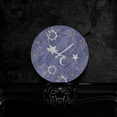 Charming Mystique | Silver Moon Stars Sun Amulet Ronde Klok