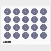 Charming Mystique | Silver Moon Stars Sun Amulet Ronde Sticker (Vel)