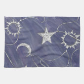 Charming Mystique | Silver Moon Stars Sun Amulet Theedoek (Horizontaal)