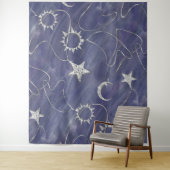 Charming Mystique | Silver Moon Stars Sun Amulet Wandkleed (In situ)