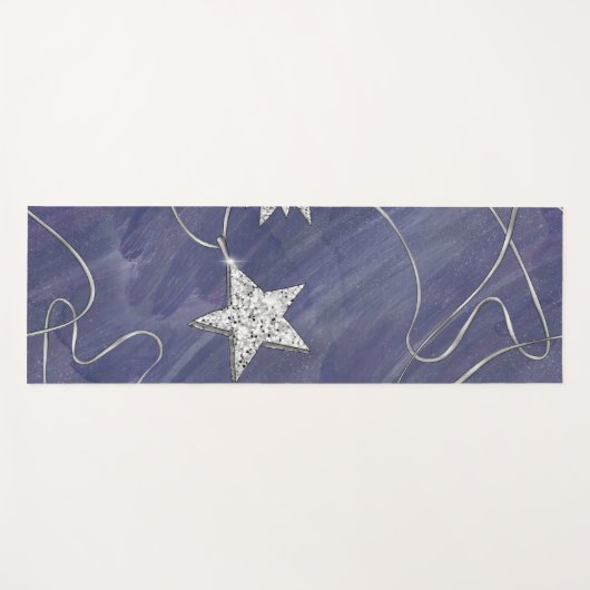 Charming Mystique | Silver Moon Stars Sun Amulet Yogamat (Voorkant (horizontaal))