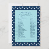 Charming Navy Blue Bow Baby Baby shower Kaart (Voorkant)