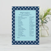 Charming Navy Blue Bow Baby Baby shower Kaart (Staand voorkant)