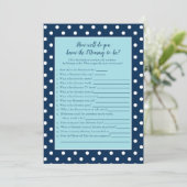 Charming Navy Blue Bow die mama het beste spel ken Kaart (Staand voorkant)