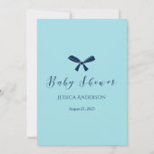 Charming Navy Blue Bow, mijn mammie Shower Game Kaart (Achterkant)