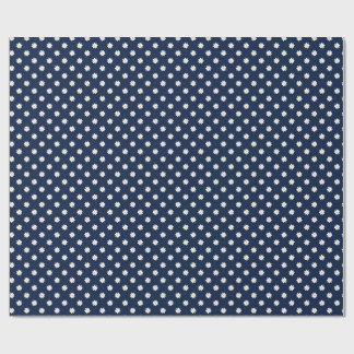 Charming Navy Blue with White Daisy Print Cadeaupapier
