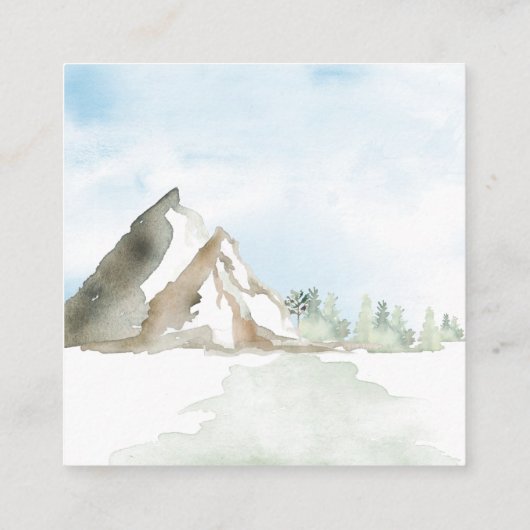 Charming Neutral Woodland Bear Diaper Raffle Informatiekaartje (Achterkant)