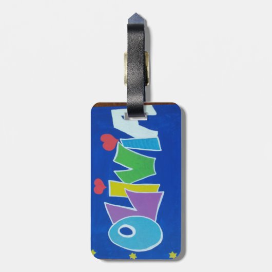 Charming Olivia Bagagelabel (Achterkant verticaal)