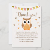 Charming Owl Baby Shower boy – 'It's a Boy Bedankkaart (Voorkant)