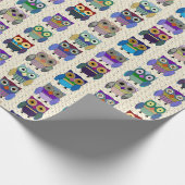 Charming Owls Wrapping Paper Cadeaupapier (Hoek)