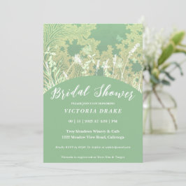 Charming Painage Bridal Shower Invitation Kaart