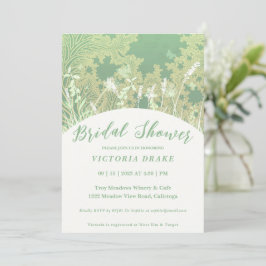 Charming Painage Bridal Shower Invitation Kaart