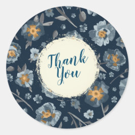 Charming Painted Floral Bedankt Ronde Sticker