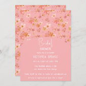Charming Painted Floral Bridal Shower Invitation Kaart (Voorkant / Achterkant)