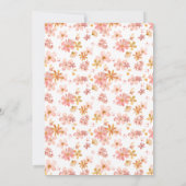 Charming Painted Floral Bridal Shower Invitation Kaart (Achterkant)