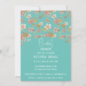 Charming Painted Floral Bridal Shower Invitation Kaart (Voorkant)