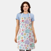 Charming Pastel Kawaii Cat and Floral Schort (Gedragen)
