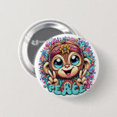 "Charming Peace Monkey" Button (Voorkant /achterkant)