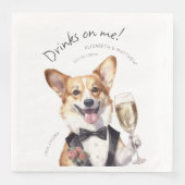 Charming Pembroke Welsh Corgi Waiter Servet (Voorkant)