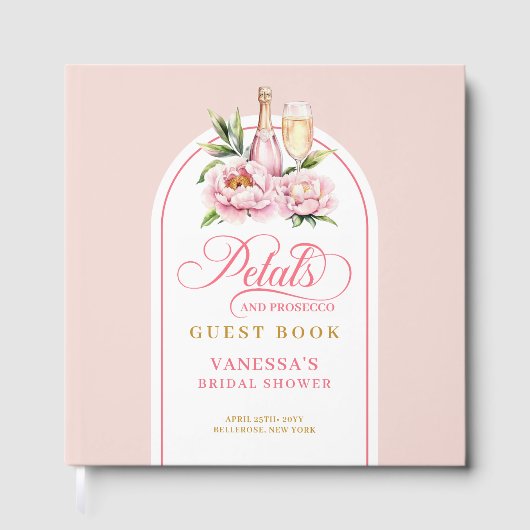 Charming petals and prosecco bridal shower  gastenboek (Voorkant)