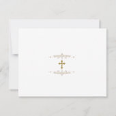 Charming Photo Boy Gold Cross Baptisme Bedankkaart (Achterkant)