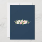 Charming Pink Blush Flowers Rehearsal Dinner Kaart (Achterkant)