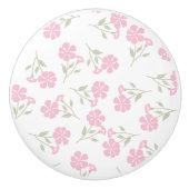 Charming Pink Floral Pattern Ceramic Knob for Deco Keramische Knop (Voorkant)