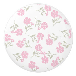 Charming Pink Floral Pattern Ceramic Knob for Deco Keramische Knop