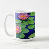 Charming Pink Water Lilies Koffiemok (Links)