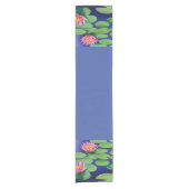 Charming Pink Water Lilies Korte Tafelloper (Voorkant)