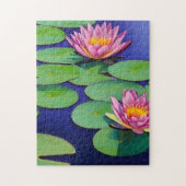 Charming Pink Water Lilies Legpuzzel (Verticaal)