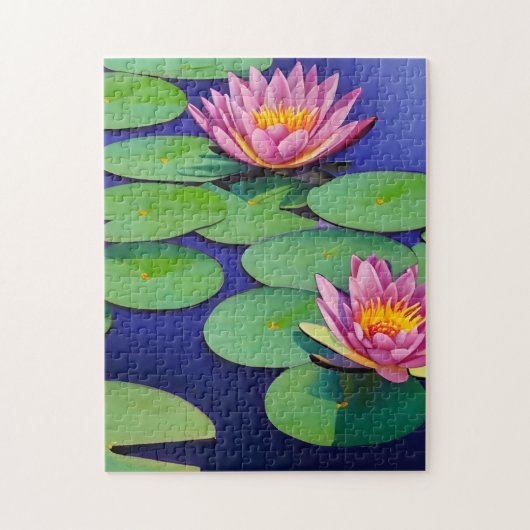Charming Pink Water Lilies Legpuzzel (Verticaal)