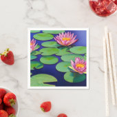 Charming Pink Water Lilies Servet (Insitu)
