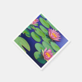 Charming Pink Water Lilies Servet (Hoek)