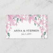 Charming Pink Wisteria Floral Plaatskaartje (Achterkant)