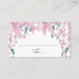 Charming Pink Wisteria Floral Plaatskaartje